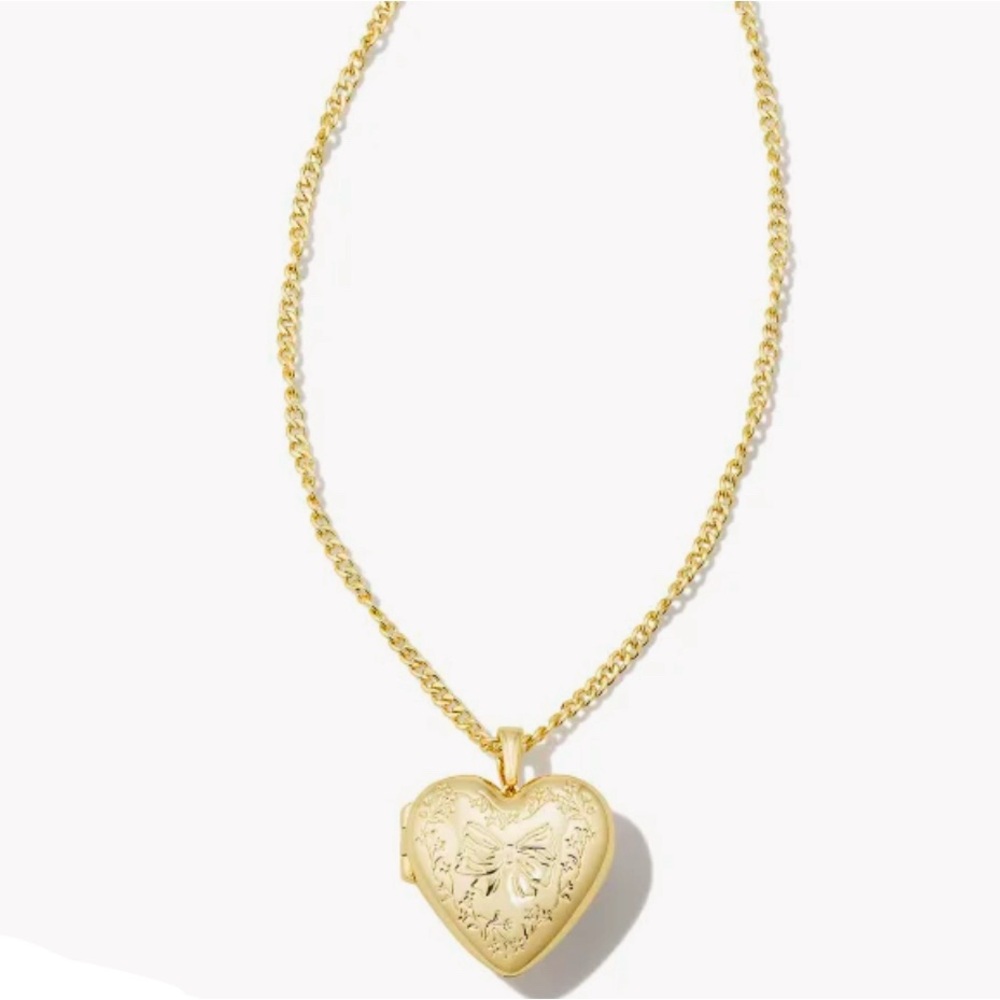 New Kendra Scott x LoveShackFancy Locket Necklace in Gold